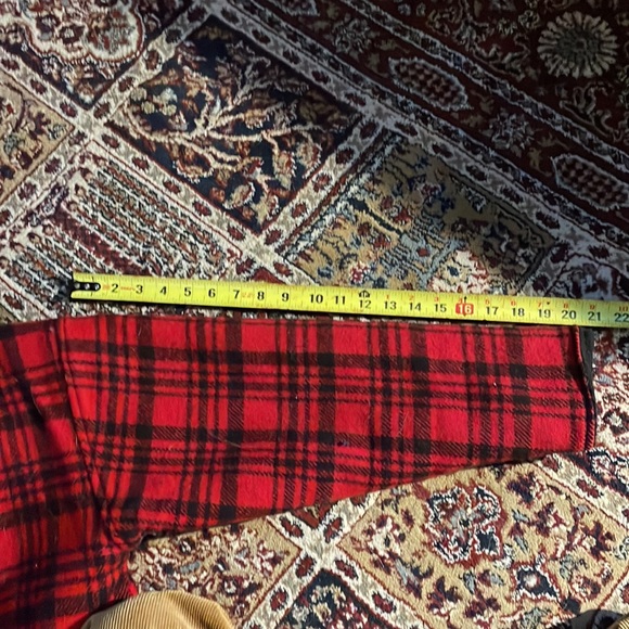 Vintage Wool plaid coat with teddy lining shirt coat Shacket - Picture 8 of 8